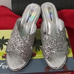 Silver bling shoes